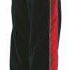 Track Pant, black with red piping