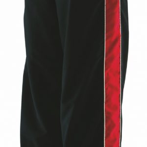Track Pant, black with red piping